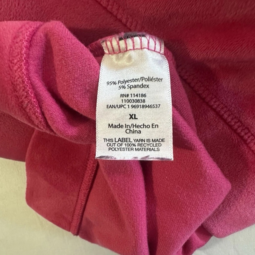 JUICY COUTURE Velvet Tracksuit Bling Hoodie & Pants Hot Pink Size XL Retro Y2K - Picture 11 of 16